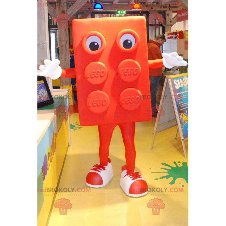 Giant Orange Lego Mascot - Redbrokoly.com