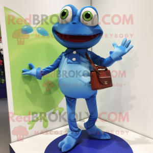 Blauer Frosch Maskottchen...