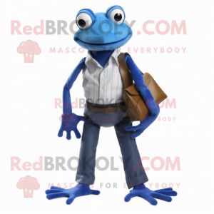 Blue Frog maskot drakt...