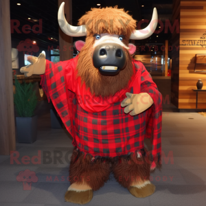 Red Buffalo maskot kostume...