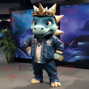 Navy Stegosaurus mascotte...
