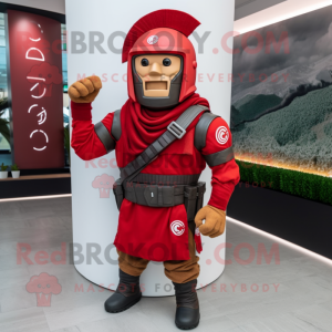 Red Spartan Soldier maskot...