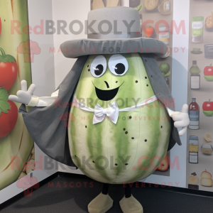 Grå melon maskot kostume...