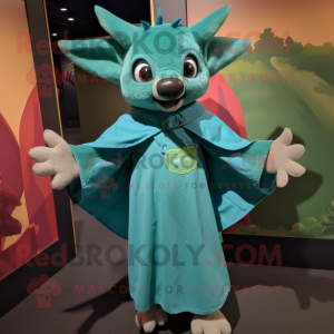 Teal Fruit Bat mascotte...