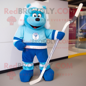 Sky Blue Ice Hockey Stick...