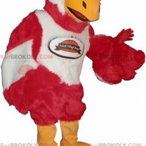 Sweet and cute red and white bird mascot - Redbrokoly.com