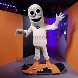 nan Skateboard mascot costume character dressed with a Bodysuit and Digital watches