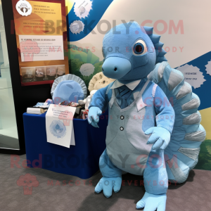 Sky Blue Pangolin mascotte...