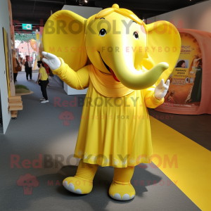 Gele olifant mascotte...