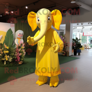 Gele olifant mascotte...