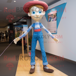 nan Tightrope Walker mascot costume character dressed with a Skinny Jeans and Headbands