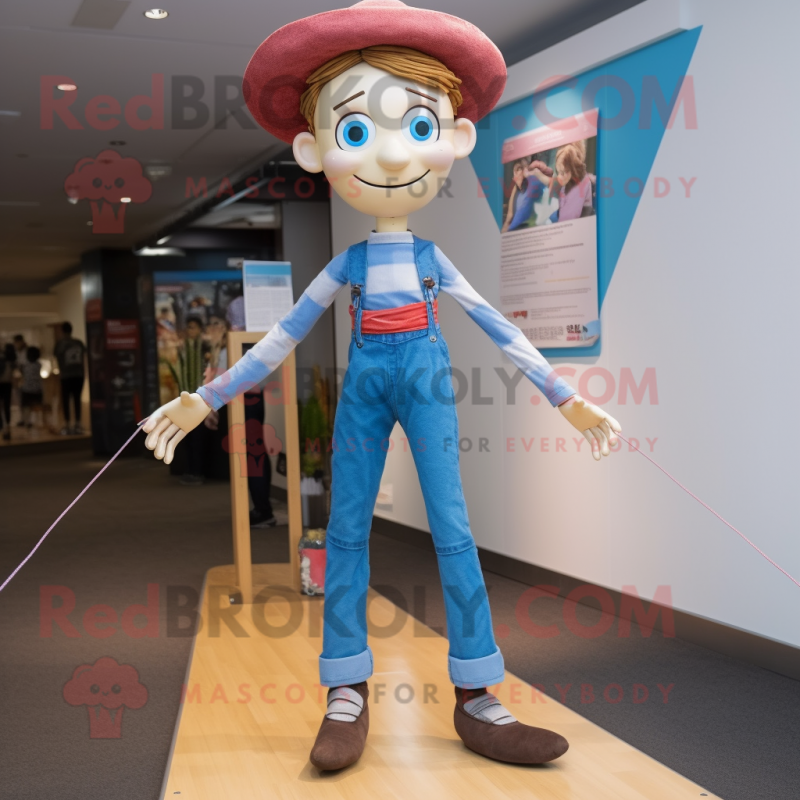 nan Tightrope Walker mascot costume character dressed with a Skinny Jeans and Headbands nan Tightrope Walker mascot costume character dressed with a Skinny Jeans and Headbands