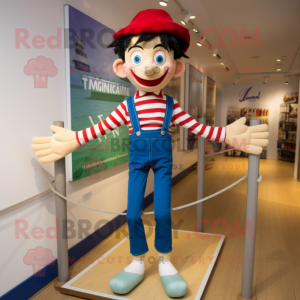 nan Tightrope Walker mascot costume character dressed with a Skinny Jeans and Headbands