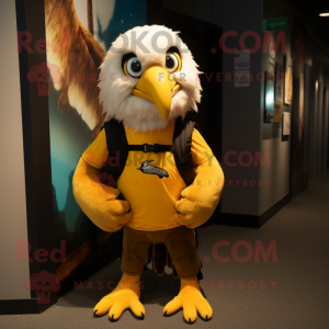 Yellow Haast S Eagle maskot...