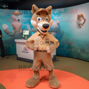 Tan Wolf mascotte kostuum...