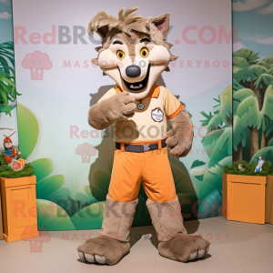 Tan Wolf mascotte kostuum...