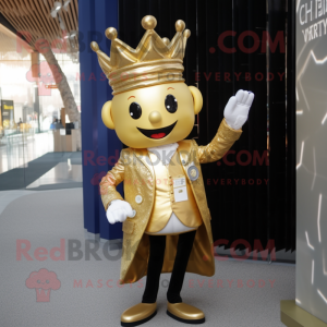 Gold King maskot kostym...