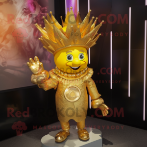 Gold King mascotte kostuum...