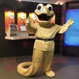 Gouden Titanoboa mascotte...