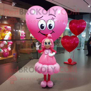 Rosa hjärtformade ballonger...