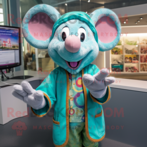 Turquoise Mouse mascotte...