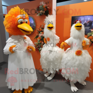 Orange Roosters Maskottchen...