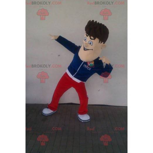 Mascotte adolescente molto sorridente del giovane -
