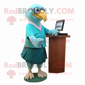 Teal Bald Eagle mascotte...