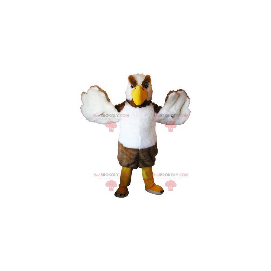Intimiderende mascotte van blauwe en witte gier - Redbrokoly.com