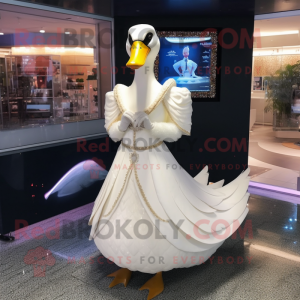 White Swan mascotte kostuum...