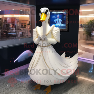 White Swan maskot kostume...