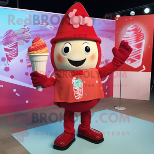 Red Ice Cream mascotte...