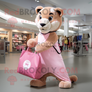 Pink Mountain Lion mascotte...