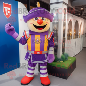 Lavendel Swiss Guard maskot...