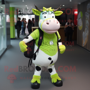 Lime Green Holstein Cow...