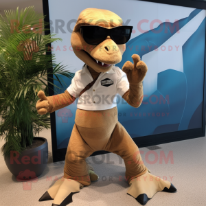 Tan Utahraptor mascotte...