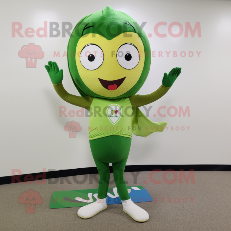 Olive Arrow Of Love mascot costume character dressed with a Yoga Pants and Scarves Olive Arrow Of Love mascot costume character dressed with a Yoga Pants and Scarves