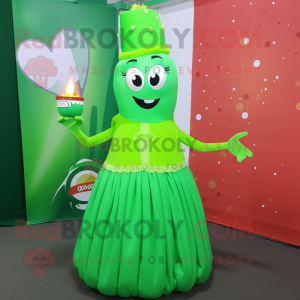 Postava maskota zelené...