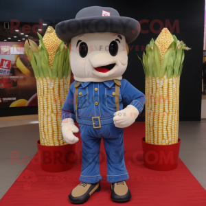 nan Pop Corn mascot costume character dressed with a Bootcut Jeans and Wallets