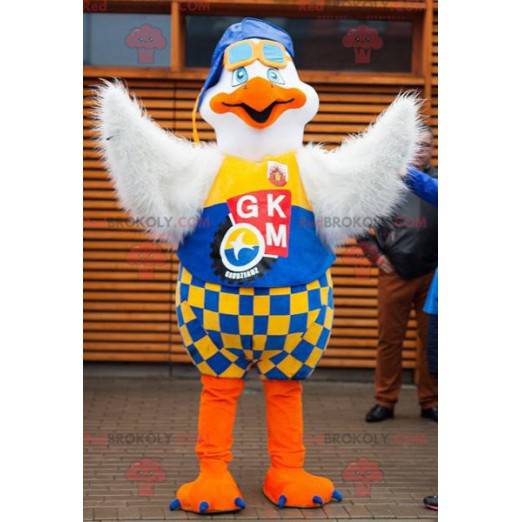 Mascotte de goéland d'oiseau aviateur coloré - Redbrokoly.com