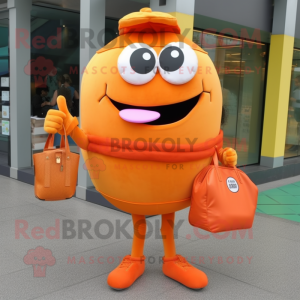 Orange Burgers maskot drakt...