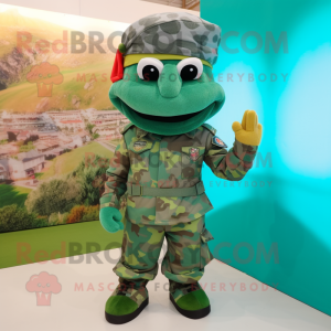 Cyan Green Beret mascotte...