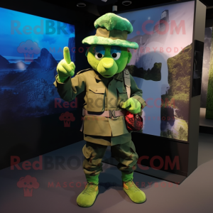 Cyan Green Beret mascotte...