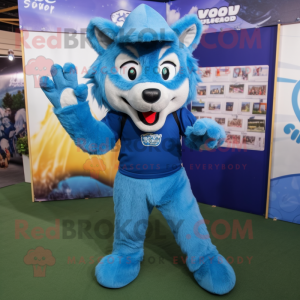 Blue Say Wolf Maskottchen...