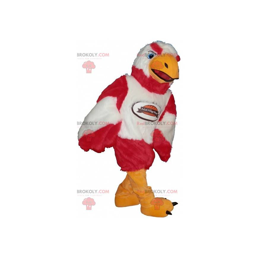 Awesome red white and orange eagle mascot - Redbrokoly.com