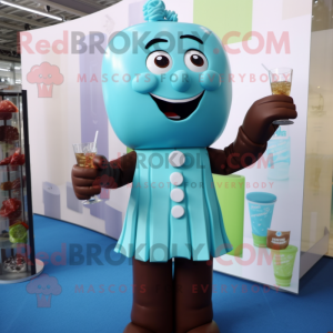 Cyan Chocolate Bars maskot...