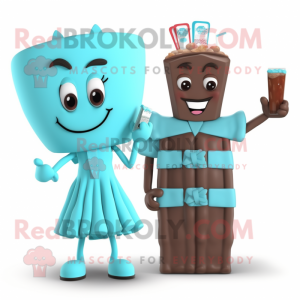 Cyan Chocolate Bars maskot...