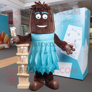 Cyan Chocolate Bars maskot...