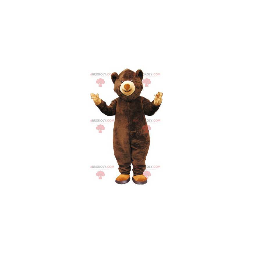 Mascotte d'ours brun en peluche - Redbrokoly.com