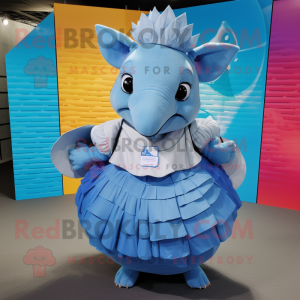 Sky Blue Armadillo mascotte...